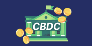 image of bank with CBDC text overlay